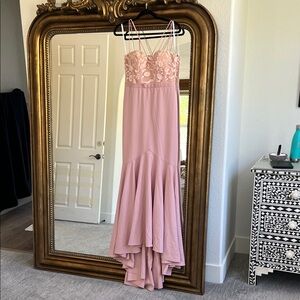 Elegant Blush Bridesmaid Gown by Jarlo London